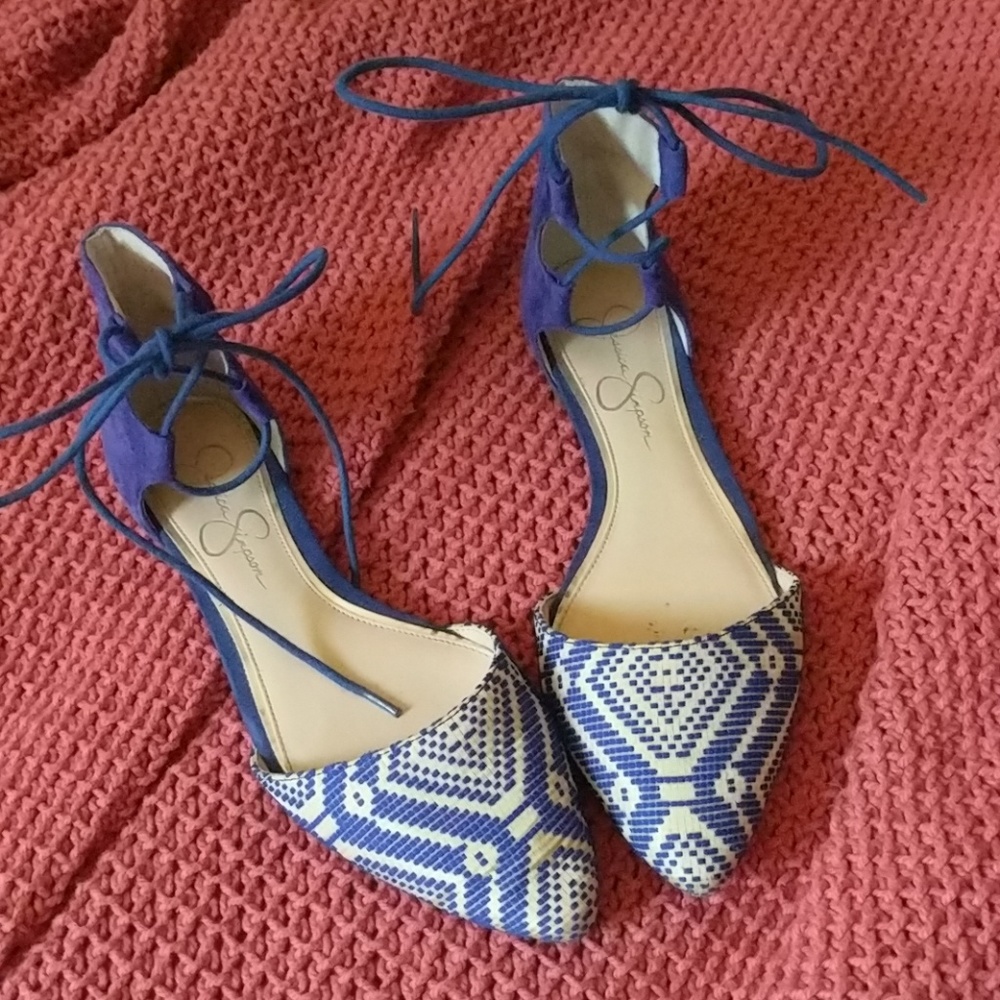 Lace up D'Orsay Flats